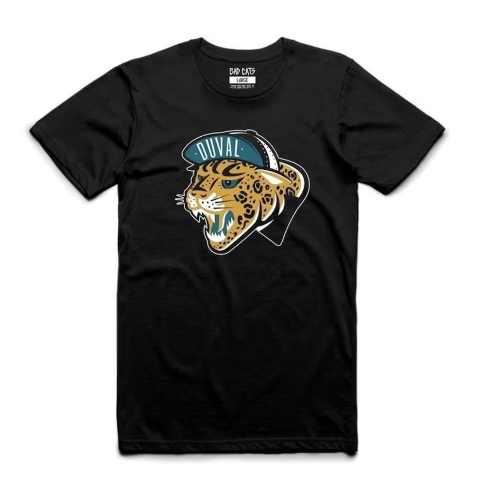 DUVAL Jaguars Punk Tattoo Style Roar Football Fan T-Shirt